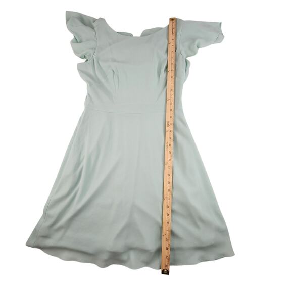 London Times Dress Womens 10 Mint Green Sea Foam Ruffle Butterfly Fit Flare - Picture 15 of 16